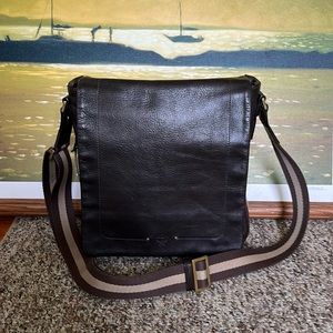 MCM Messenger Bag 11”x11”x3”depth A lot of leather. Great quality leather, solid